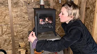 Tiny Wood-Stove Installed In My Tiny Cabin | Sticker Shock | Off Grid Cabin Build