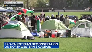 Pro-Palestinian protestors set up encampment at Northwestern