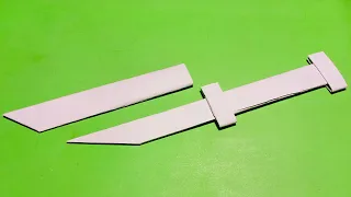 How To Make Dagger With A Scabbard From A4 Paper - Origami Knife Easy