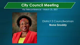 March 25, 2021 City Council Meeting
