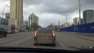 Автопрогулка по улице Куйбышева вечером в выходной день г  Екатеринбург