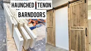 Haunched tenon barndoors