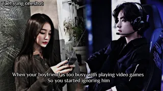 When your boyfriend is too busy with playing video game so you started ignoring him|taehyung oneshot