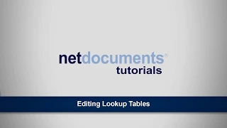 Editing Lookup Tables - Simple