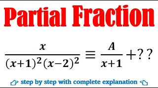 Find the partial fractions of (x)/((x+1)^(2)(x-2)^(2))