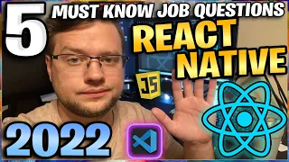 5 MUST KNOW React Native Interview Questions ALWAYS ASKED | Beginner | Freshers | Entry Level