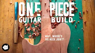 I carved a guitar out of a SINGLE BLOCK OF WOOD