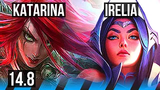 KATARINA vs IRELIA (MID) | 78% winrate, 10/1/5, 6 solo kills | KR Master | 14.8