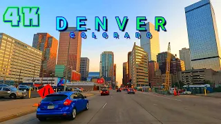 Denver Sunset Drive, Colorado USA 4K - UHD