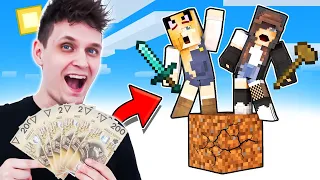 KTO OSTATNI ZOSTANIE NA BLOKU DIRTU WYGRYWA 10,000 ZŁOTYCH w Minecraft | Chica vs Bella