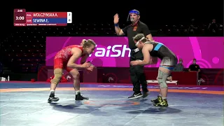 1/4 WW - 65 kg: A. WOLCZYNSKA (POL) v. E. SEWINA (GER)