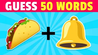 Guess 50 Words By Emoji | Emoji Quiz Challenge