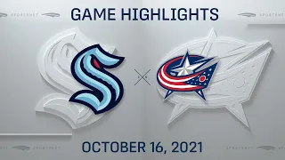 NHL Highlights | Kraken vs. Blue Jackets - Oct. 16, 2021