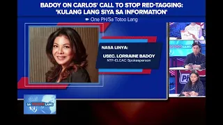 Badoy on Carlos' call to stop red-tagging: 'Kulang lang siya sa information'