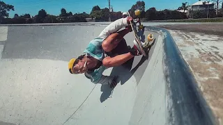 frontside carve rail grab in the pocket - surfskate