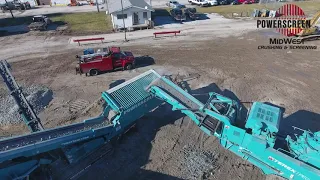 Powerscreen Midwest Trakpactor 1412, Chieftain 1700 crushing concrete