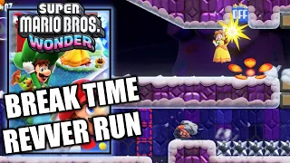 Super Mario Bros Wonder - Break Time Revver Run - 100% All Wonder Seeds, Flower Coins & Flag