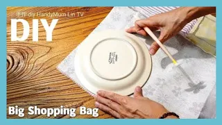 DIY BIG Shopping Bag Idea #SewingTricksandTips