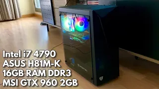 Intel i7 4790 ASUS H81M-K 16GB RAM DDR3 GTX960 Gaming PC Build Benchmark