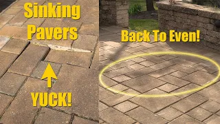 Raise Sunken Patio Pavers!