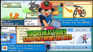 Top 8 Cheat Codes For Pokemon Fire Red | Pokemon Fire Red Cheat Codes | 100% Working With Proof