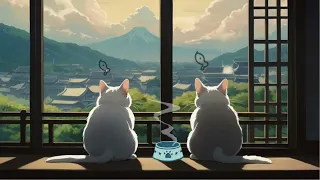 Catwo Lofi's Temple Serenity 4 😸| Cats & Calm Beats for Study and Relaxation