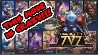 INSANE 7v7 MODE CHAOTIC STRIFE FIST LOOK | CAZY TEAMFIGHTS (Heroes Evolved)