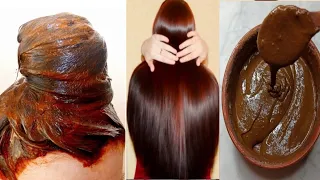 Natural brown dyeing covers gray hair from the first use, lengthening, growth, hair