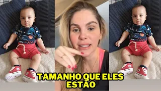 BARBARA EVANS  MOSTRA TAMANHO DOS GÊMEOS | VAI VIAJAR COM TODA FAMÍLIA | AYLA FAZ AULA DE NATAÇÃO