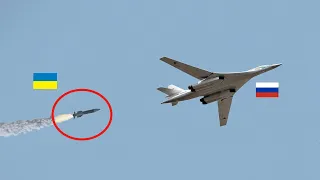 Russian Tu-160 bomber pilot tries to avoid Ukrainian missile But the security system failed.