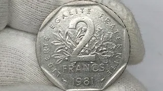 2 франка 1981 года. Франция.