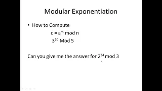 Modular Exponentiation - Cryptography - Cyber Security - CSE4003