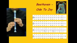 BEETHOVEN ODE TO JOY RECORDER TUTORIAL