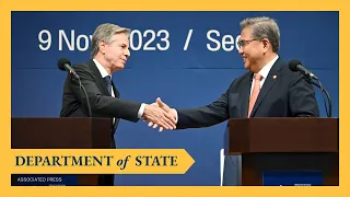 Secretary Blinken holds a joint press availability with Republic of Korea Foreign Minister Park Jin