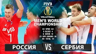 Волейбол | Россия vs. Сербия | Чемпионат Мира 2018 | Лучшие моменты игры