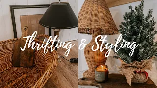 Quick THRIFT WITH ME + Haul | Christmas Kitchen Styling