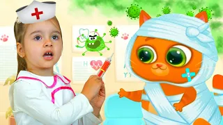 Повна Історія для дітей як Арина потрапила в грі з котиком Bubbu та песиком Duddu в Лікарню