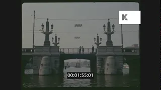 Amsterdam Canal POV, 1960s Netherlands, HD from 35mm