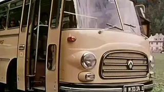 Autobusy Steyr Saurer 780 a  Volkswagen Kleinbus Sondermodell T1 vo filme Wilde Wasser (1962)