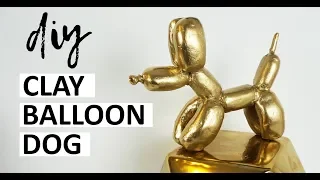 HOW TO MAKE A BALLOON DOG SCULPTURE | DIY gold balloon dog  | Attempting to recreate real art