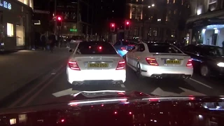 4 x C63 AMGs wake up the City! Cruise and sounds!