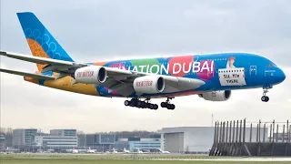 [4K] 20 MINUTES of INSANE Amsterdam airport Schiphol Plane Spotting | B747, B777, A380, A350 & More