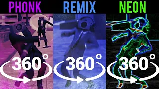 Speakerman Dancing Original vs Remix vs Phonk Version part 1 360º VR