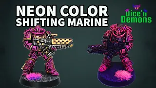 Painting an Infernus Squad Marine from Leviathan with Color Shifting and Fluorescent Paints!