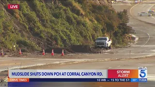 Mudslide forces partial shut down of PCH in Malibu