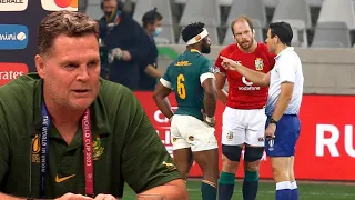 Rassie Erasmus admits to wrongful treatment of referee's | Springbok RWC Press Conference
