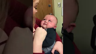 Baby Hears Mom for the First Time (with hearing aids)