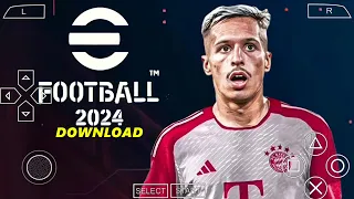 EFOOTBALL PES 2024 PPSSPP UPDATE CAMERA PS5 TIM EROPA & LIGA ARAB NEW BOOTS