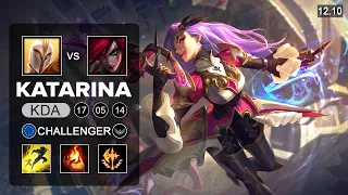 Katarina vs Kayle Mid - EUW Challenger - Patch 12.10 Season 12