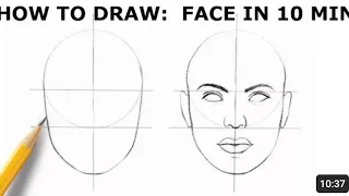 HOW TO: DRAW A FACE! Easy Beginner Proportion Tutorial.how to draw